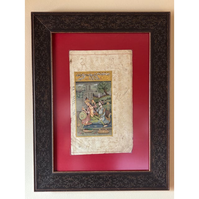 Late 19th Century Framed Set of Kama-Sutra Art - Set of 2 For Sale - Image 4 of 10