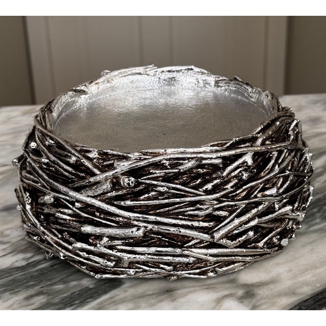 Harry Slatkin Vintage Bird Nest Plinth or 3-Wick Candle Holder Base For Sale - Image 11 of 11