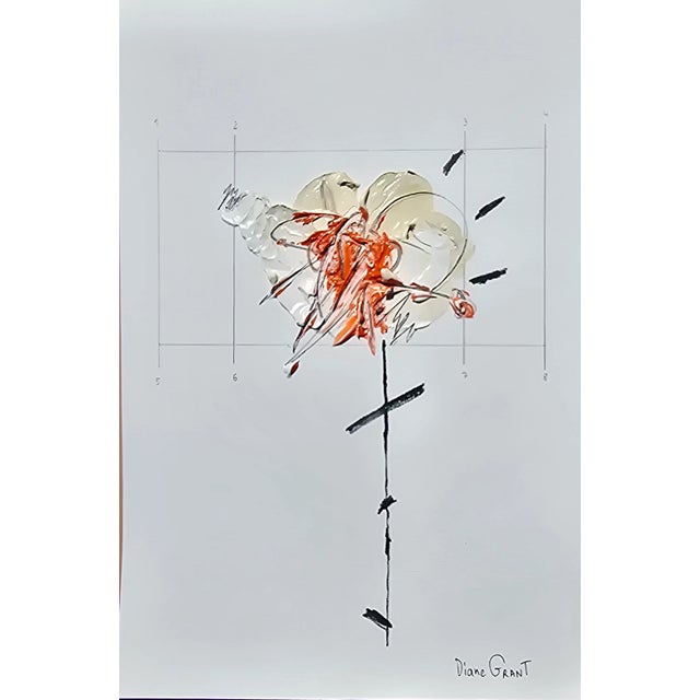 Contemporary Set of 6 - Organic Modern Minimalist Flower Studies | Botanical Paintings | Herbarium Wall Art | Unframed For Sale - Image 3 of 12