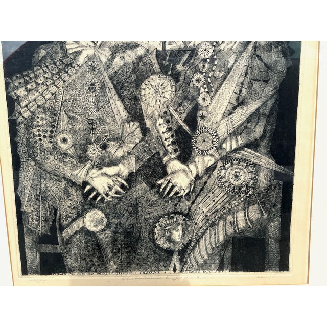 Modern 1970s Burt Hasen Etching Hommage a Charles Baudelaire For Sale - Image 3 of 10