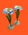 Mid 20th Century Italian Tole Flowers Botanical Candle Holders, a Pair For Sale - Image 9 of 9