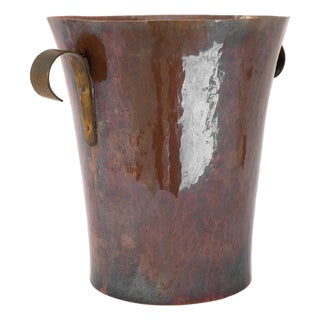 Champagne Bucket in Hammered Copper, Germany, 1950s For Sale