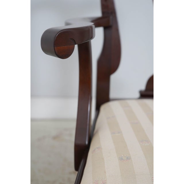 Wood Set of 6 Henkel Harris Mahogany Queen Anne Dining Chairs For Sale - Image 7 of 18