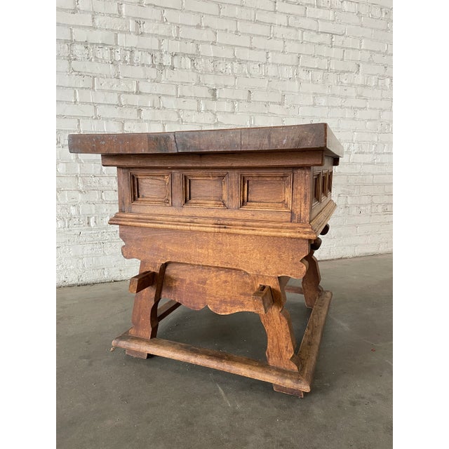 Traditional Antique Alpine Pine Tavern Jogl Table For Sale - Image 3 of 10