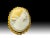 Important pendant in yellow gold cameo old "Oval" pendant in 18k set with claws decorated with a shell cameo representing...