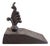 French Wrought Iron Doorstop With Ornate Foliate Finial For Sale