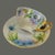 Mid 20th Century Vintage r.c. Versailles Bavaria Painted Gilded Blue Floral Aster Porcelain 4piece Tea Set For Sale - Image 5 of 9