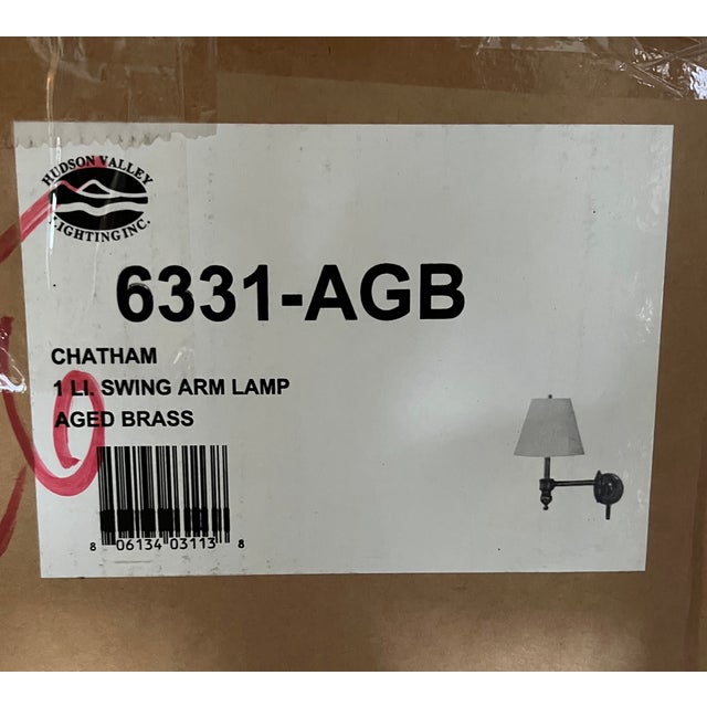 Chatham Swing Arm Sconce by Hudson Valley Lighting For Sale In West Palm - Image 6 of 6
