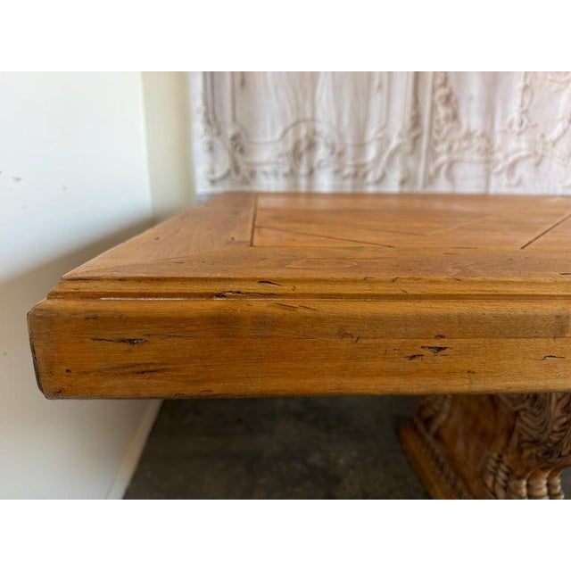Wood Italian Tuscan Revival Extendable Dining Table For Sale - Image 7 of 18
