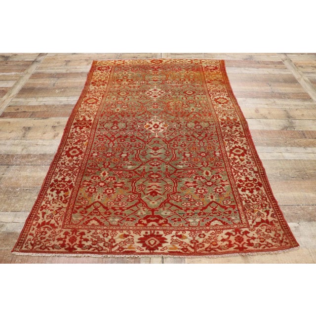 Textile Antique Persian Malayer Rug - 04'01 X 06'05 For Sale - Image 7 of 9