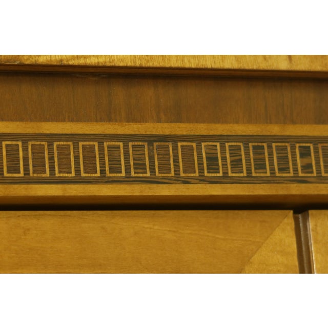 Wood Hickory White Biedermeier Style Satinwood China Cabinet For Sale - Image 7 of 13