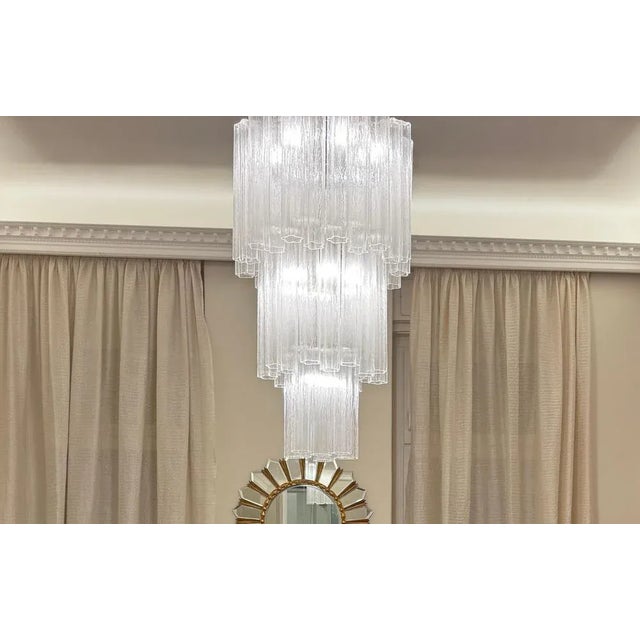 Gold Murano Glass Tronchi Chandelier, 1970s For Sale - Image 8 of 9