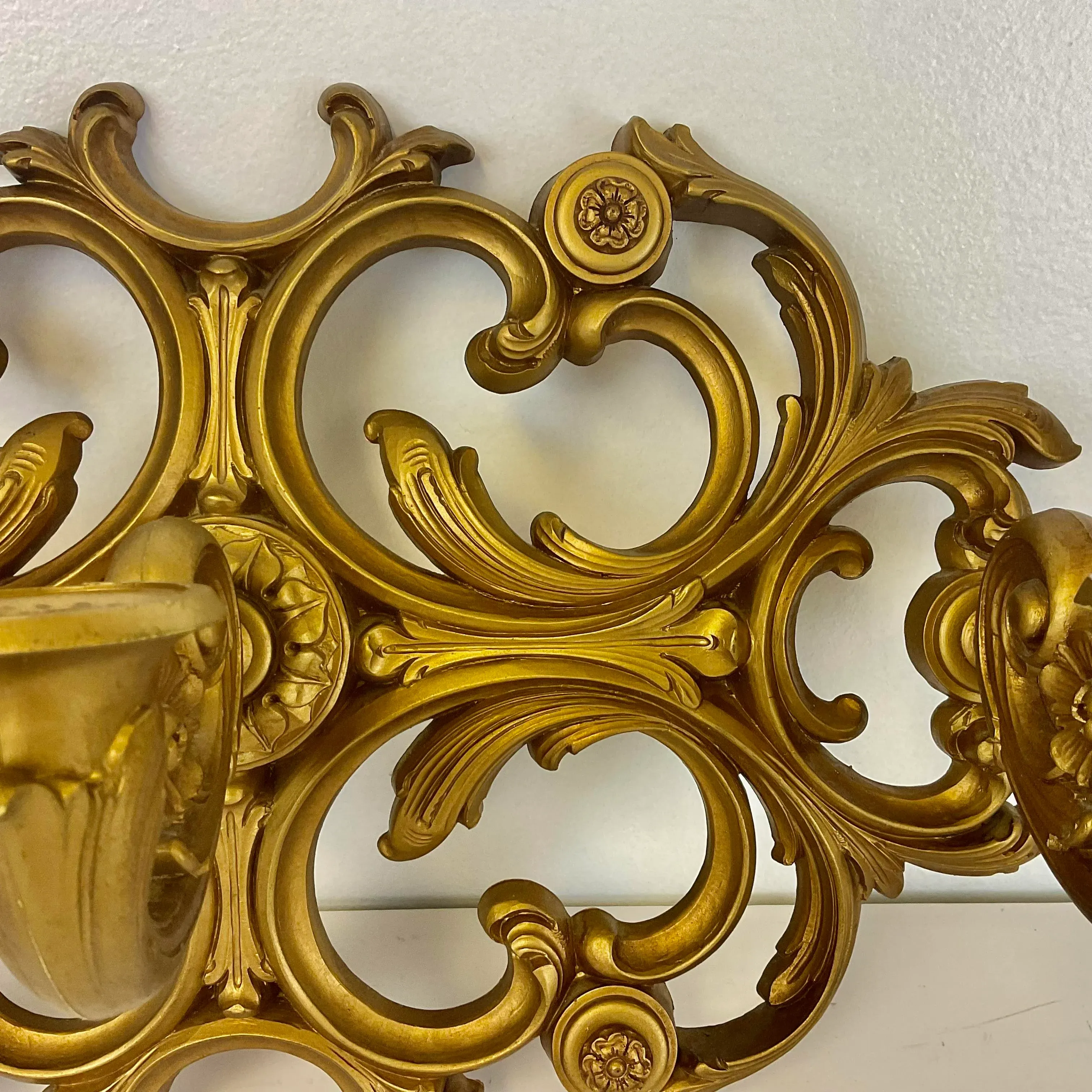 Petite étagère Murale Vintage Syroco - Dorée Style Rococo Baroque - Hollywood Regency