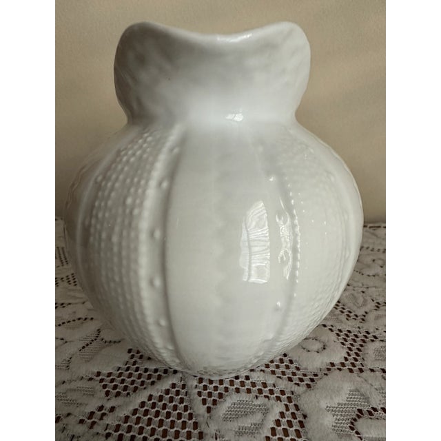 Vintage White Porcelain Paris Royal Coral & Sea Urchin Small Pitcher/Creamer For Sale In Orlando - Image 6 of 9