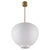 White Glass and Brass Pendant, Sweden, 1960s For Sale - Image 8 of 8