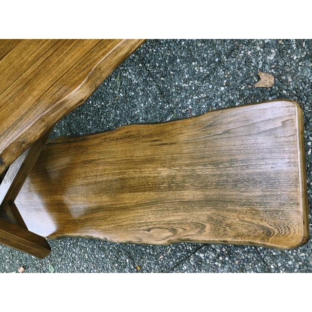 Brutalist Benches in Blond Elm from Aranjou, France, 1960s, Set of 2 For Sale - Image 12 of 18