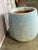 Sky Blue Terracotta Planter With Soft Blue-Gray Weathered Patina For Sale - Image 8 of 8