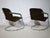 Mid-Century Cantilever Armchair and Coffee Table in Chrome and Smoked Glass, 1970s, Set of 3 For Sale - Image 10 of 12