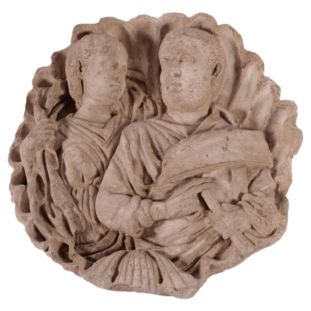 Bas-Relief in Chalk For Sale