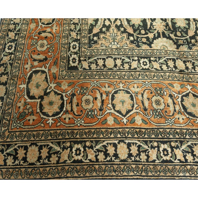 Persian Antique Persian Kirman Botanic Handmade Wool Carpet For Sale - Image 3 of 10