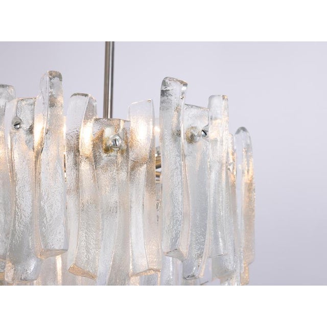 Fuente Chandelier in Ice Glass from Kalmar, Germany, 1970s For Sale - Image 10 of 13