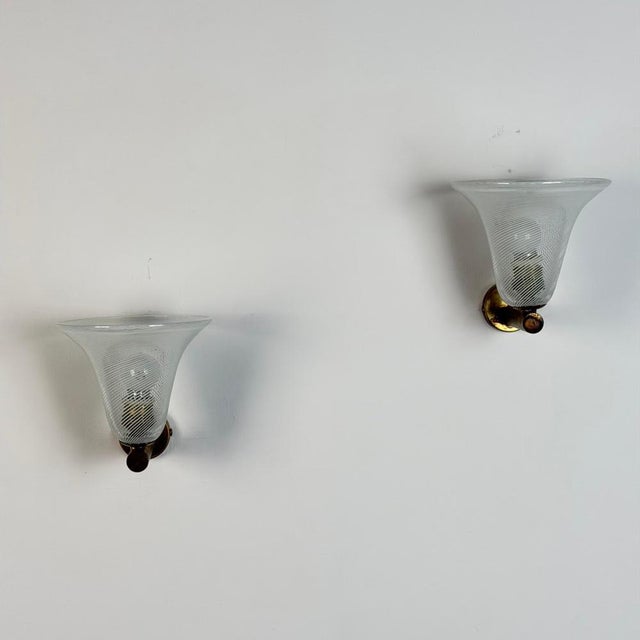 Torcello Wall Sconces attributed to Carlo Scarpa for Venini, 1940s, Set of 2 For Sale - Image 11 of 18
