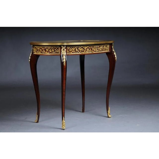 Vintage French Salon Table in Beech For Sale - Image 6 of 7