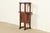 Mission Stickley Brothers Style Antique Mission Arts & Crafts Oak and Brass Smoker Stand, Circa 1910 For Sale - Image 3 of 17