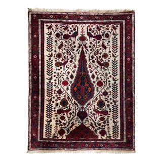 Vintage Hand-Knotted Rug with Tree of Life Design, 1960s For Sale