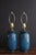 Mid 20th Century Seguso Style Teal Blue Murano Style Lamps - a Pair For Sale - Image 9 of 10