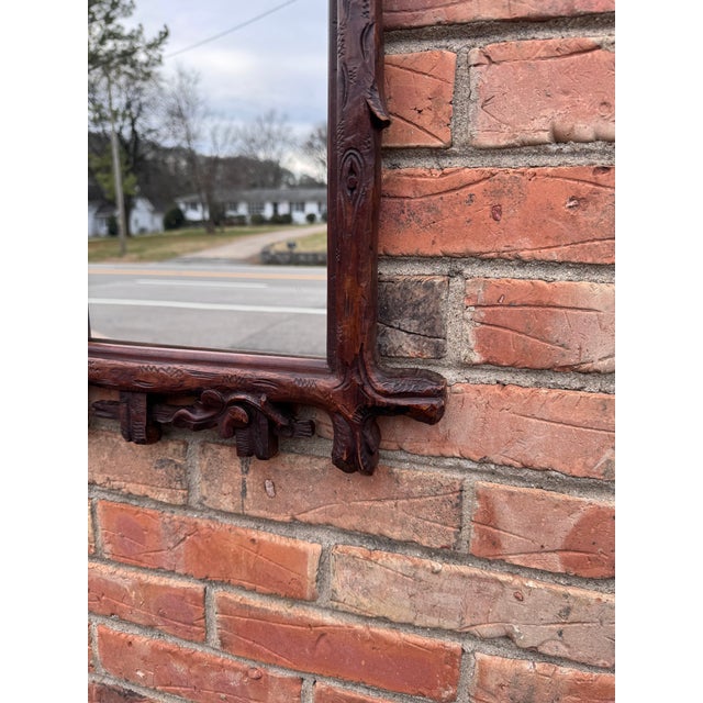 Antique Black Forest Mirror For Sale - Image 4 of 10