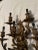 Pair of Antique Rococo-Style 5-Arm Bronze Electrified Sconces For Sale - Image 9 of 9