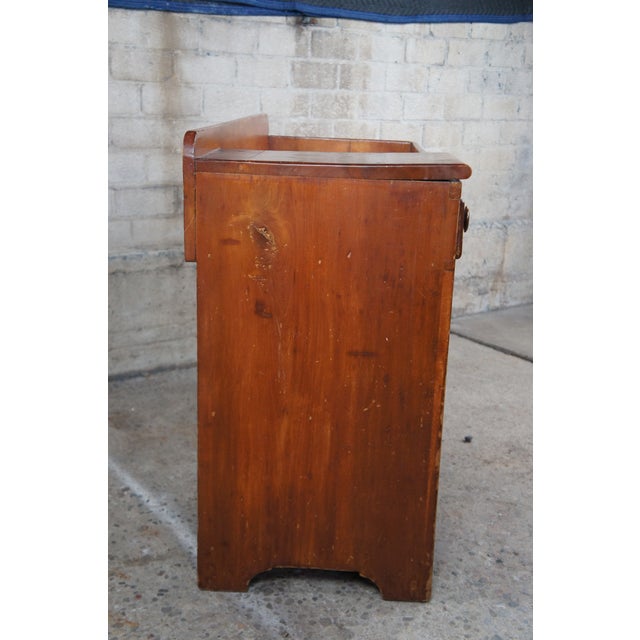 Antique Primitive Early American Pine Country Farmhouse Dry Sink Washstand Cabinet For Sale - Image 11 of 12