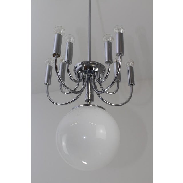 Opaline Glass Chandelier, 1920s For Sale - Image 9 of 18