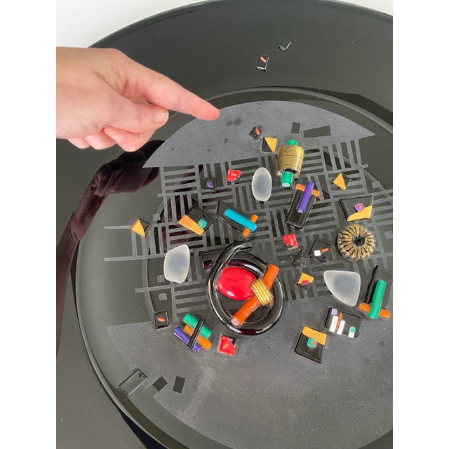 1990s 1998 Large David Garcia Glass Charger Plate, Signed For Sale - Image 5 of 12