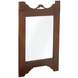 Antique Art Nouveau Walnut Mirror