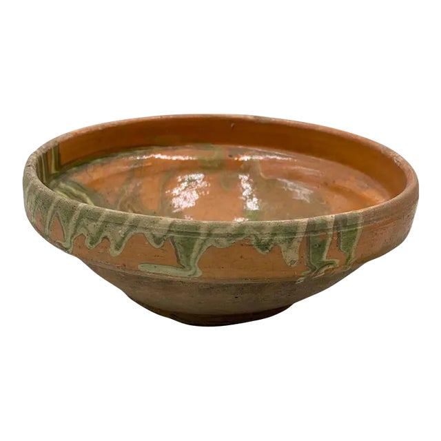 Vintage Hungarian Folk Art Decorative Bowl For Sale