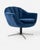 Mid-Century Modern Vintage Hungarian Shell Swivel Lounge Cairs in Blue Velvet with Star Bases, 1970s, Set of 2 For Sale - Image 3 of 4