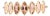 Marquise Cut Pink Tourmaline Half Band Ring for Her Size 8 For Sale