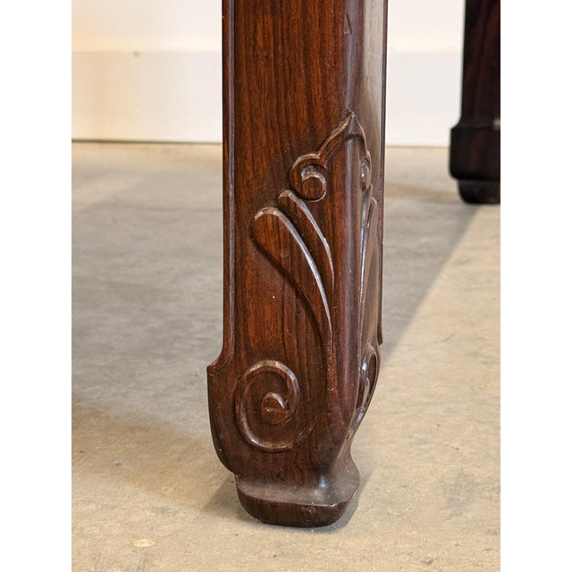 Antique Japanese Rosewood Zataku Low Table With Carved Legs, Meiji/Taisho Era For Sale In Providence - Image 6 of 16