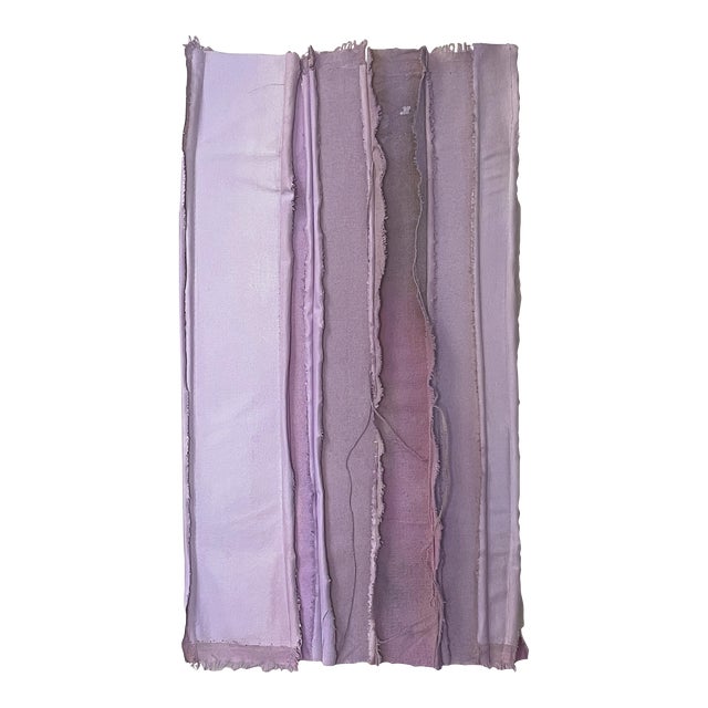 "Tandem 01" Salvaged Materials Lilac Colorfield Wall Sculpture For Sale