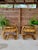 Pair Vintage Organic Modern Bent Rattan Side Tables With Smoked Glass For Sale - Image 12 of 12