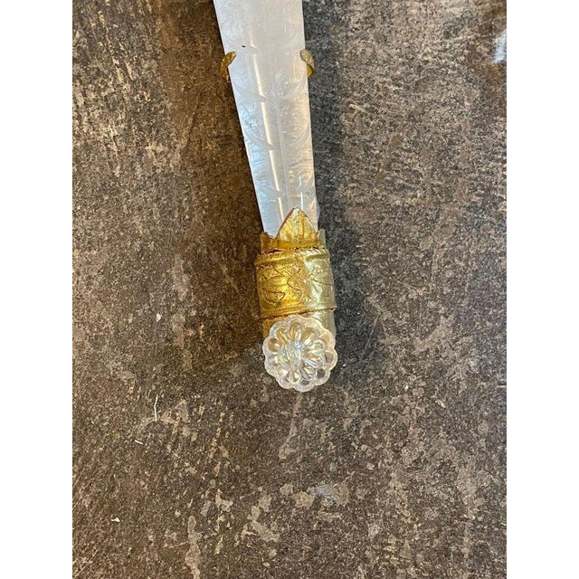 Gold Bagues Manner Rock Crystal Sconces - Pair For Sale - Image 8 of 9