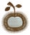 Apple-Shaped Rattan Mirror, Italy, 1960s For Sale