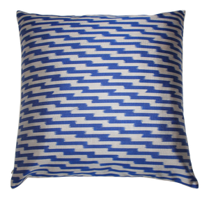 Blue Silk Ikat Pillow