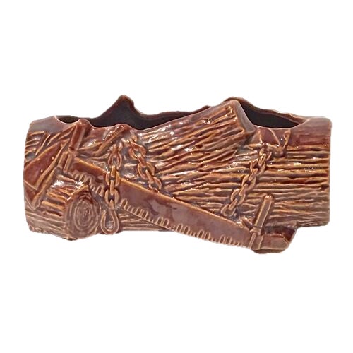 Early 20th Century Vintage Faux-Bois Log Cachepot For Sale - Image 5 of 5