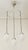 Art Nouveau chandelier, circa 1915. Three olive-shaped opal glass shades. Decorative glass spheres. The lamp has been...