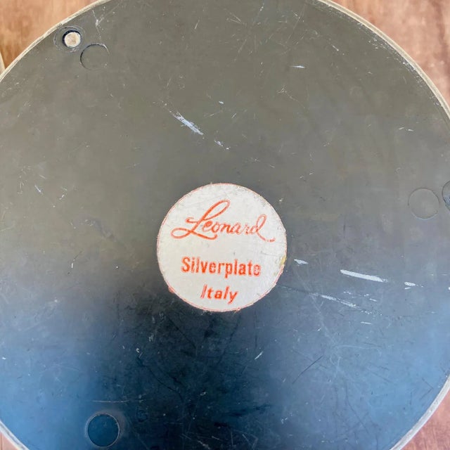 Silver Pair of Late 20th Century Italian Silverplate Cup Holders For Sale - Image 8 of 12