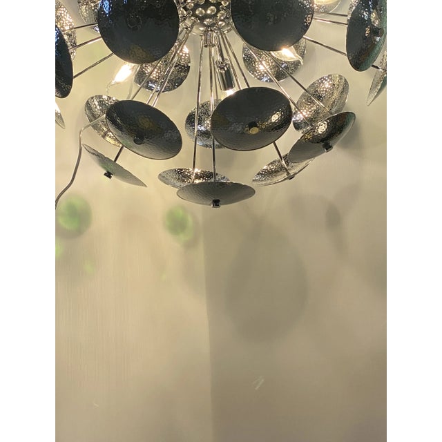 Contemporary Italian Hand-Made Brass Cap Sputnik Chandelier For Sale - Image 6 of 10