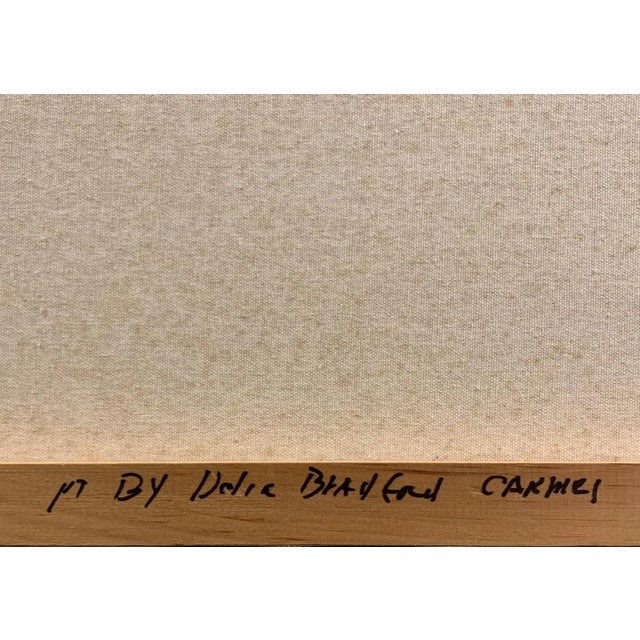 Blue 'Monterey Coastline' by Delia Bradford, Carmel, Big Sur, Pacific Ocean, California Impressionist For Sale - Image 8 of 8